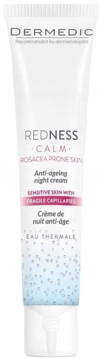 DERMEDIC REDNESS CALM krem przeciwzmarszczkowy na NOC do twarzy 40ml