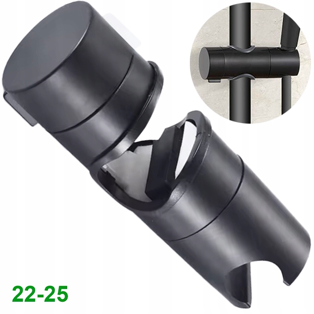 Uchwyt na słuchawkę do drążka prysznicowego M22-25 CZARNY