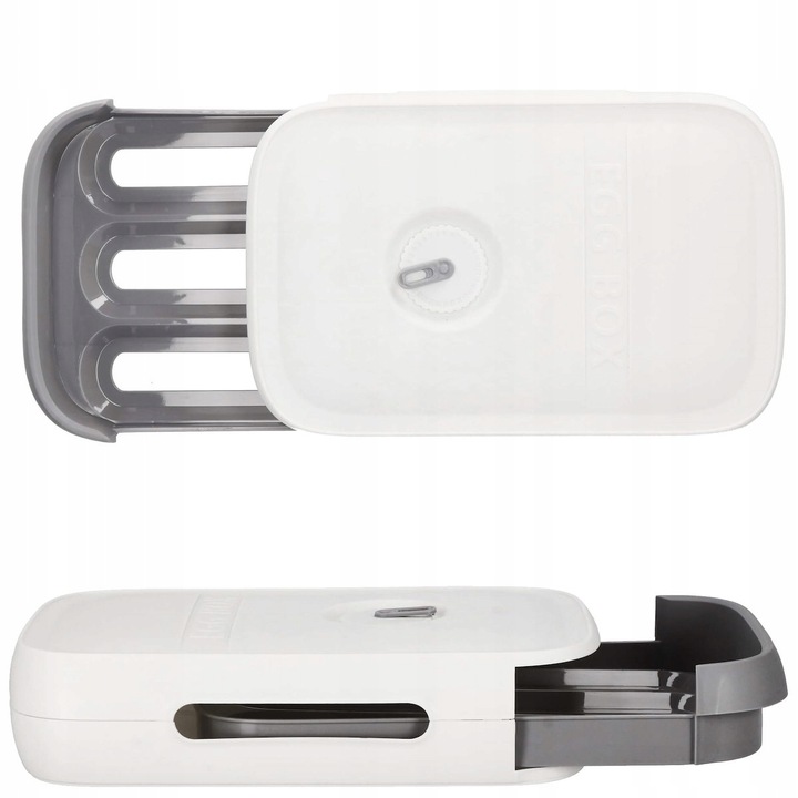 POJEMNIK ORGANIZER NA JAJKA do lodówki PODAJNIK PUDEŁKO ZAMYKANE 21 JAJ