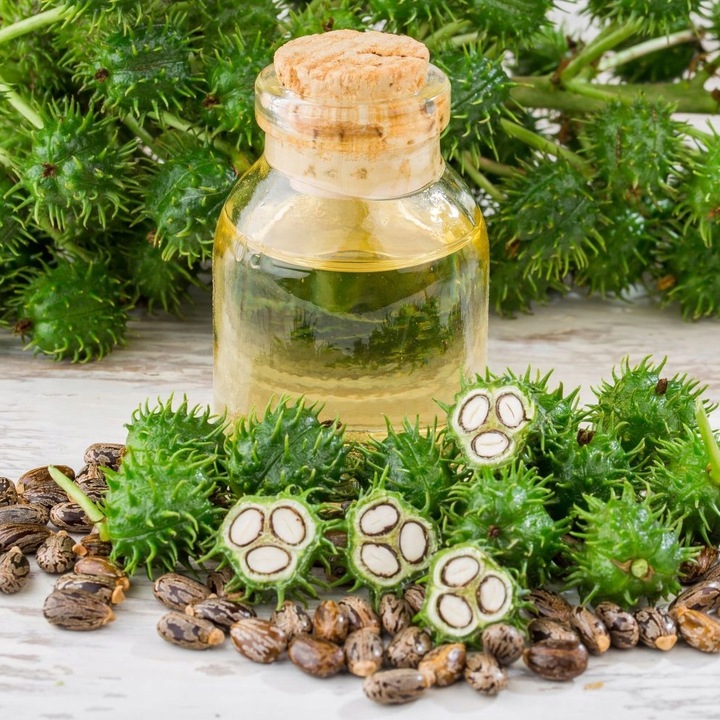 Olej ze słodkich migdałów 500ml i Olej rycynowy 500ml zestaw z pompkami