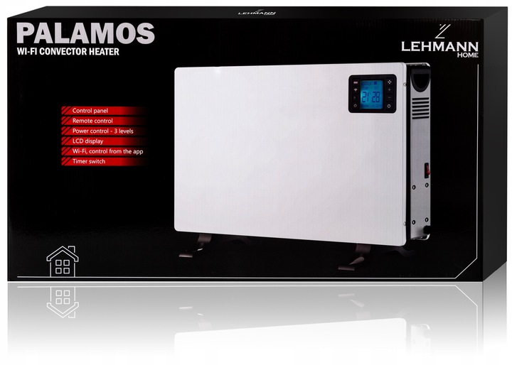 GRZEJNIK ELEKTRYCZNY KONWEKTOROWY ENERGOOSZĘDNY WI-FI 2000W PILOT TIMER LED