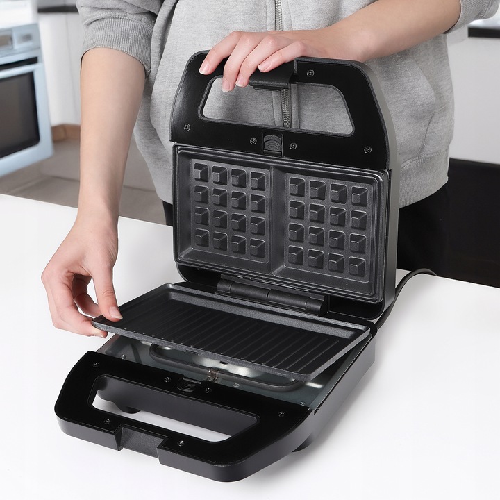 OPIEKACZ UNIWERSALNY 4w1 ORZESZKI TOSTY SANDWICH GOFRY GRILL MOCNY