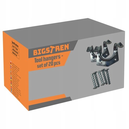 WIESZAKI POJEDYNCZE NA NARZĘDZIA 20 SZTUK BIGSTREN
