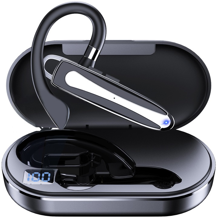 SŁUCHAWKA NAUSZNA BEZPRZEWODOWA YYK530 BLUETOOTH 5.1 DO ROZMÓW POWERBANK