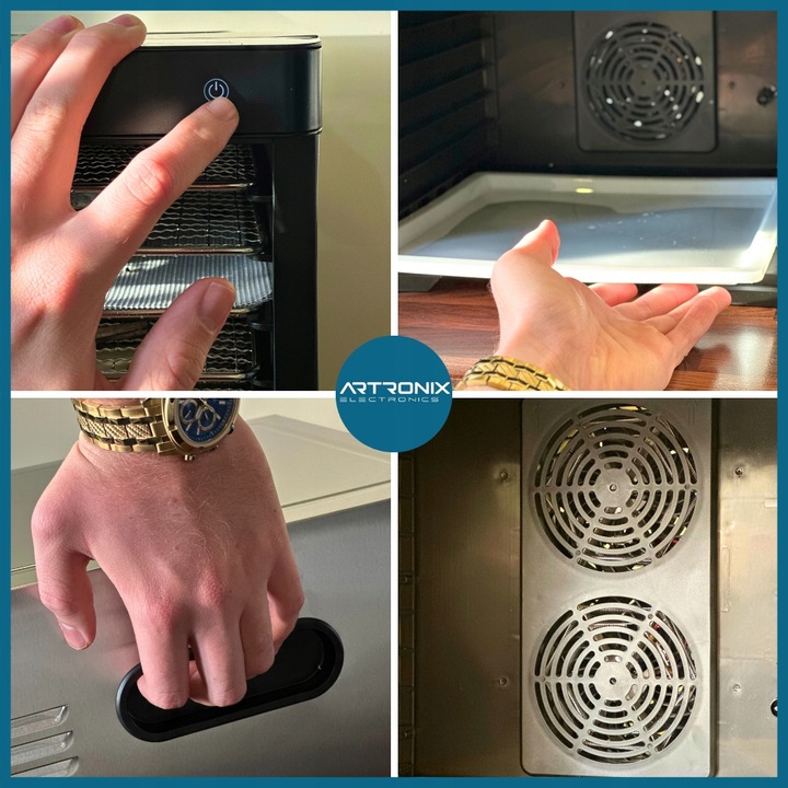 SUSZARKA SPOŻYWCZA DO GRZYBÓW OWOCÓW WARZYW ZIÓŁ TIMER LCD STALOWA 9