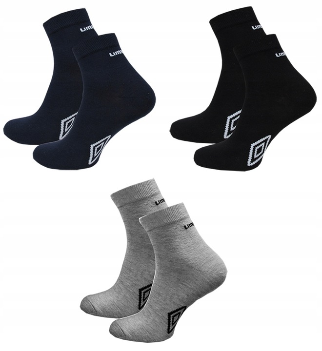 Skarpety Męskie UMBRO Zakostki Quarter 9 par Mix rozm. 43 - 46