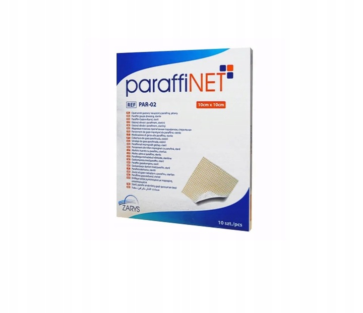 Opatrunek parafinowy Zarys paraffiNET 10 cm x 10 cm 10 szt.