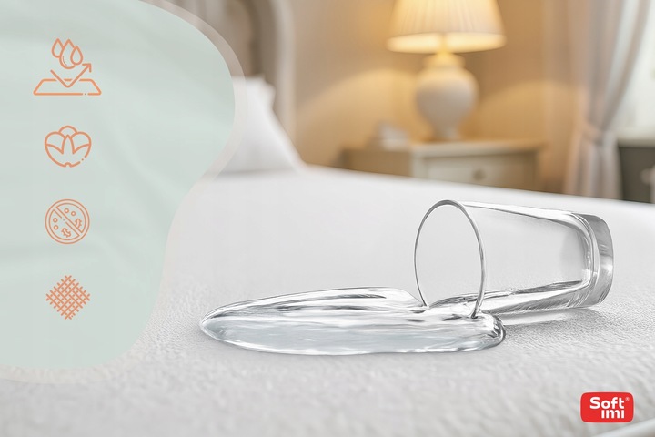 PRZEŚCIERADŁO WODOODPORNE Z GUMKĄ 90X200 NIEPRZEMAKALNE WODOSZCZELNE