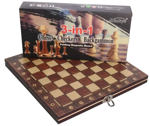 SZACHY DREWNIANE 3w1 2691