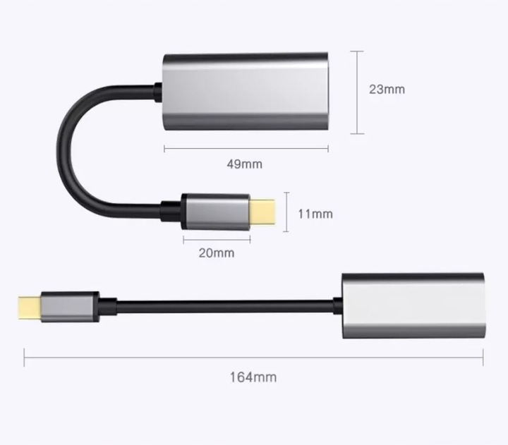 PRZEJŚCIÓWKA ADAPTER KABEL USB-C - HDMI FULL HD 4K