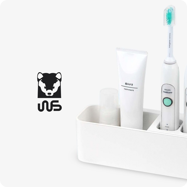 Uchwyt na szczoteczki do zębów Wieszak Organizer łazienkowy Kubek Pojemnik