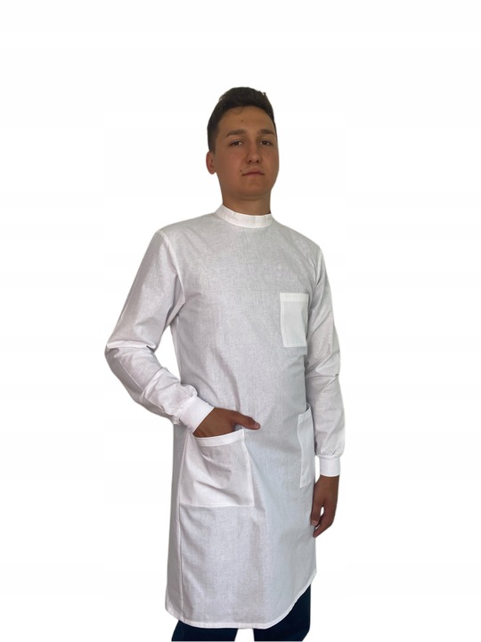 Fartuch medyczny unisex laboratoryjny prosektoryjny ochronny bawełna