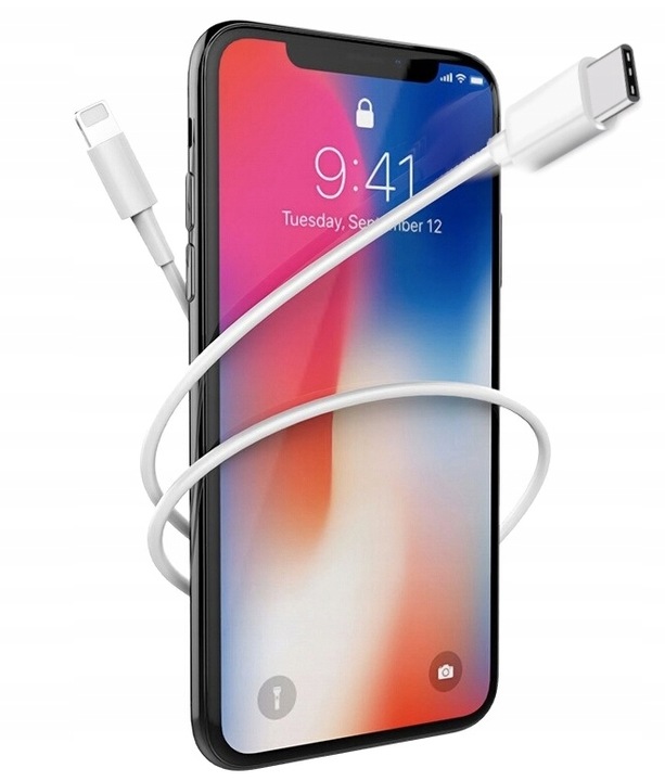 KABEL USB-C LIGHTNING PD 20W 3A DO IPHONE 13 11 APPLE 2M SZYBKIE ŁADOWANIE