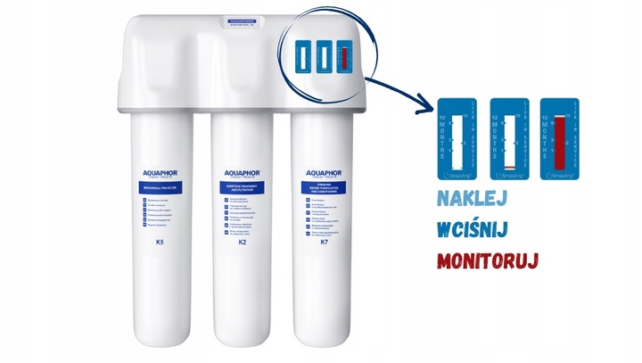 Filtr pod zlew Aquaphor Kryształ A z nową wylewką + wskaźnik gratis