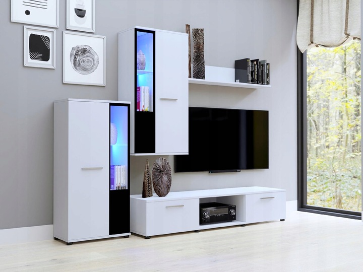 Meblościanka CUBE biały mat meble pokojowe