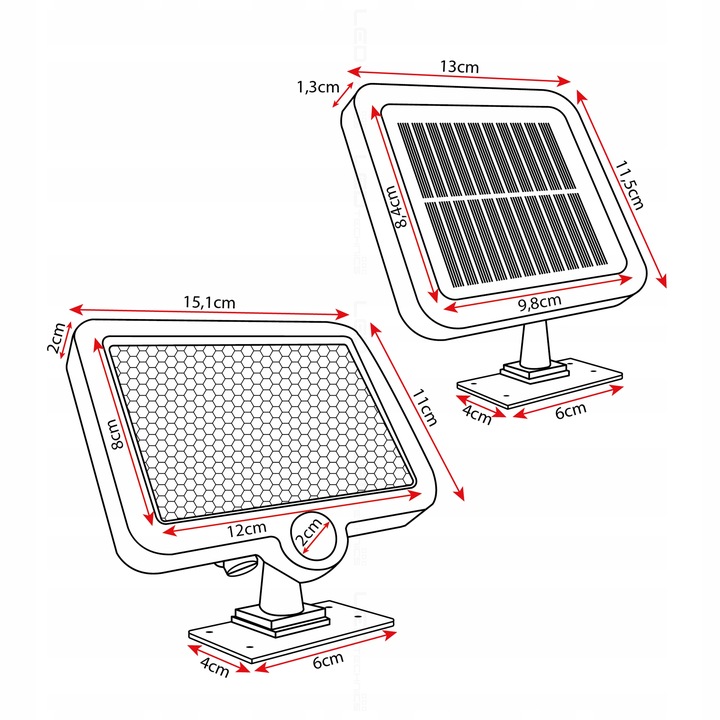 Lampa solarna LED czujnik ruchu zmierzchu Naświetlacz zewnętrzny PIR