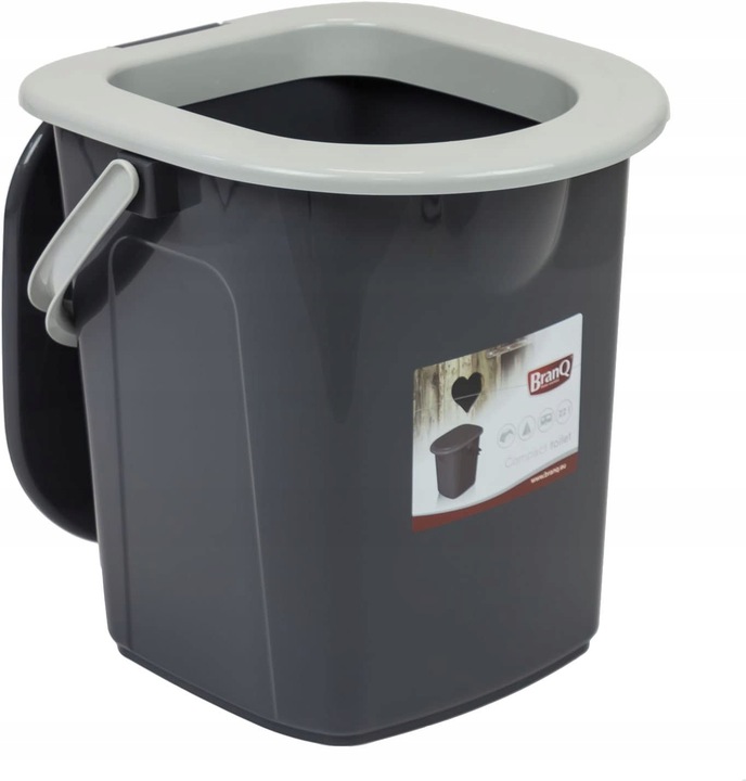 BRANQ - Toaleta turystyczna przenośna - WC na działkę - wiadro - 22 L