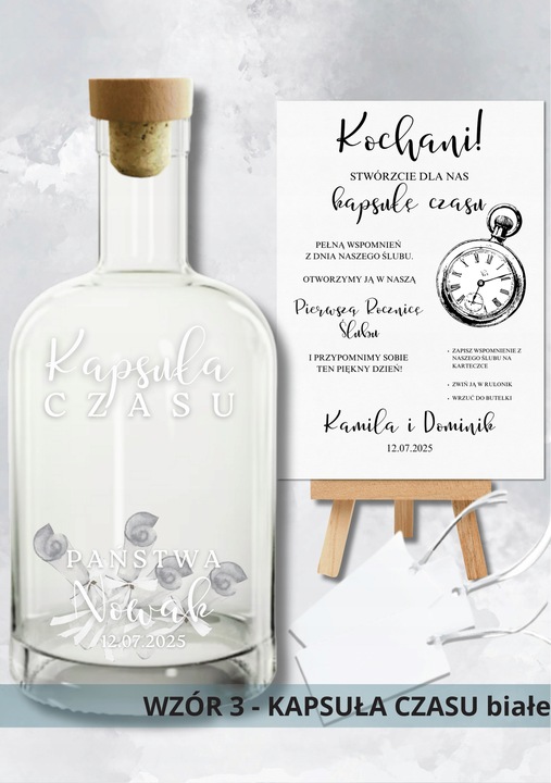 Księga Gości Butelka LIST W BUTELCE Znakomite Wesele Ślub Chrzest Komunia