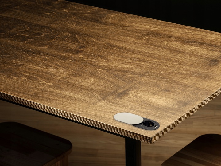 SLIDE BOX USB Gniazdo Meblowe wpuszczane w blat przesuwna pokrywa ALUMINIUM