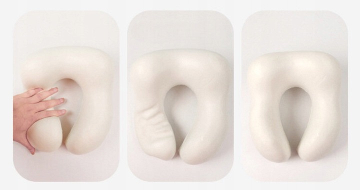 Poduszka podróżna ortopedyczna do spania rogal zagłówek turystyczna memory