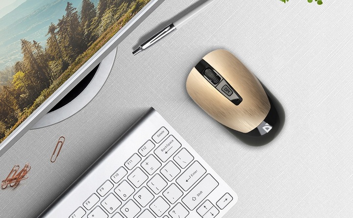 Myszka Bezprzewodowa Komputerowa Cichy Klik Mysz Optyczna Sensor PIXART