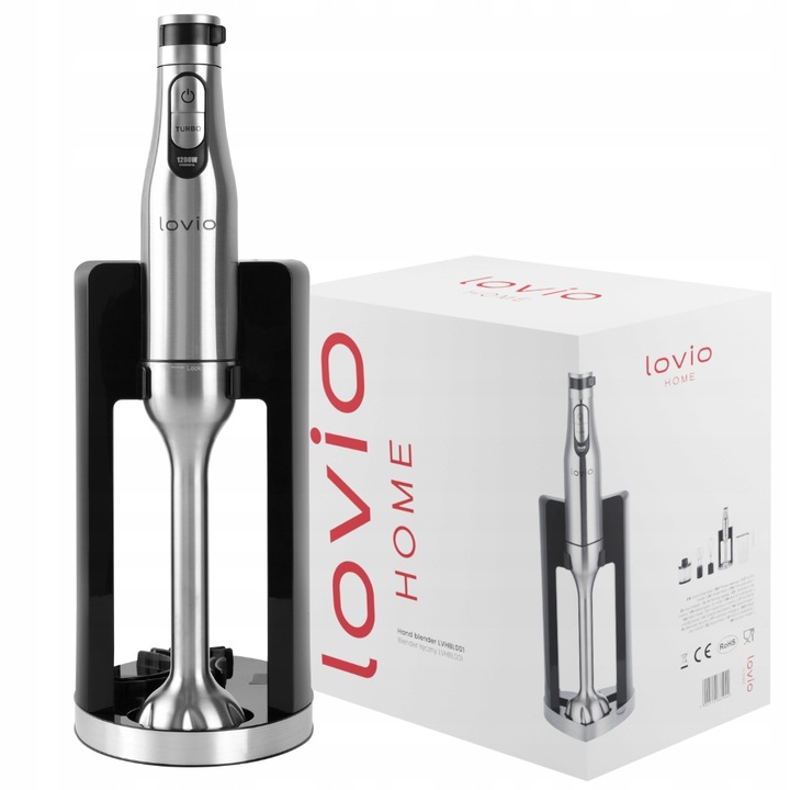 BLENDER RĘCZNY mikser wielofunkcyjny MOCNY malakser TYTANOWE OSTRZA