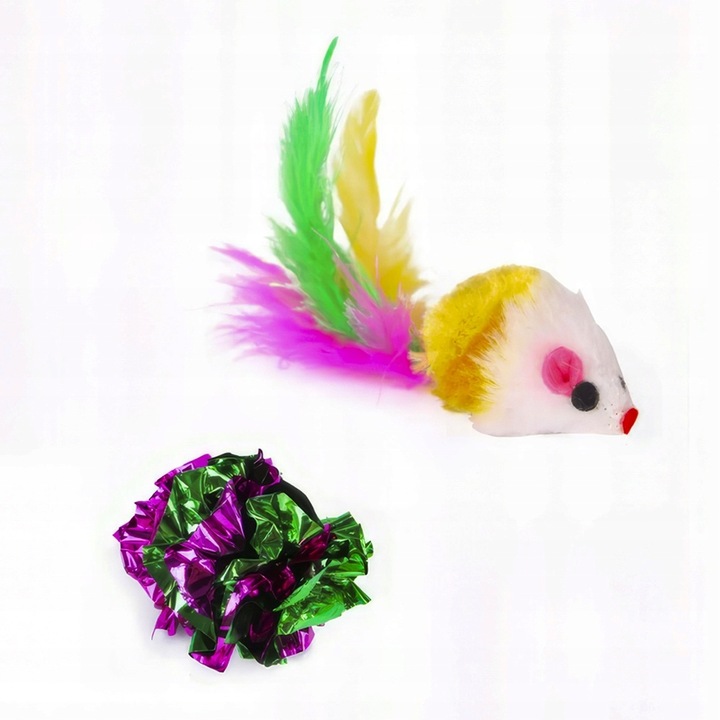 Zestaw Zabawki Dla Kota Mysz Wędka Piłki Duży Domek Tunel dla Kota 20 el XL