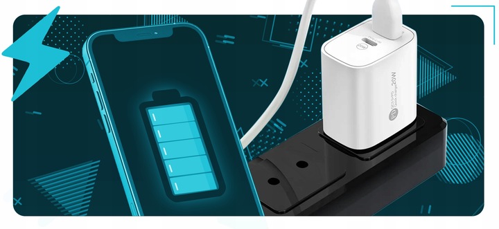 ZESTAW | SZYBKA ŁADOWARKA DO iPhone SIECIOWA USB TYPE-C + KABEL | 3000mA