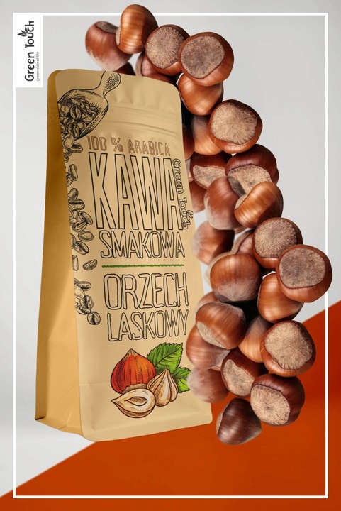 KAWA MIELONA smakowa ORZECHOWA hazelnut orzech laskowy 250 g Green Touch