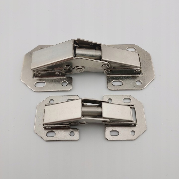 4x ZAWIAS MEBLOWY BEZPUSZKOWY DUŻY ZAWIAS NAKŁADANY ZAWIAS TŁOCZKOWY