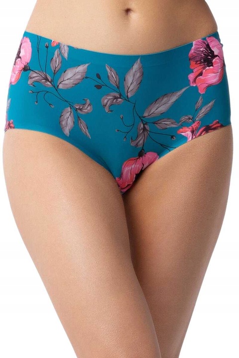 JULIMEX Figi damskie wysoki stan Wild Rose simple maxi M