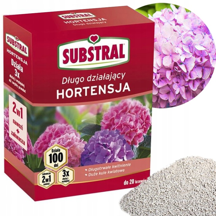 SUBSTRAL 100 DNI DO HORTENSJI 1KG NA KWITNIENIE I PĄKI