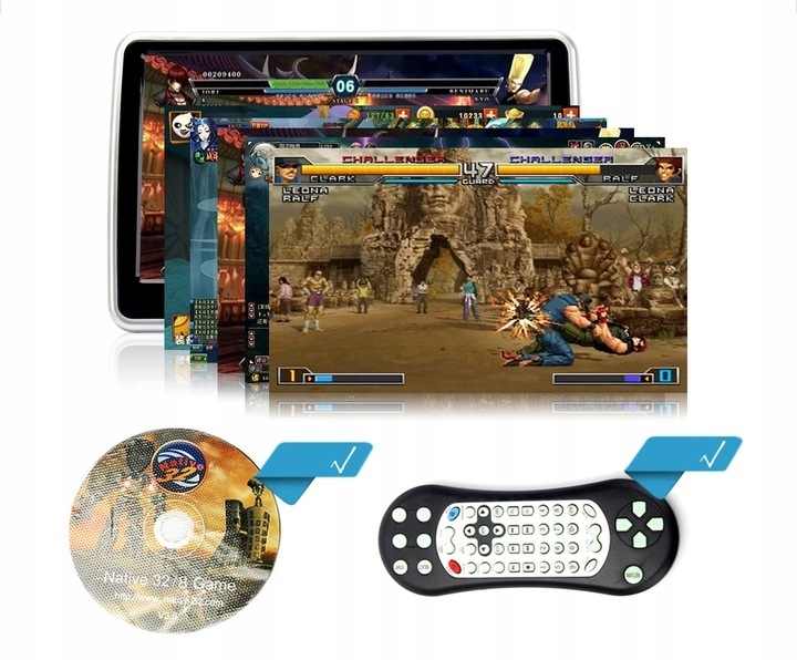 DVD NA ZAGŁÓWKI SAMOCHODOWE EKRANY 10'' USB SD GRY