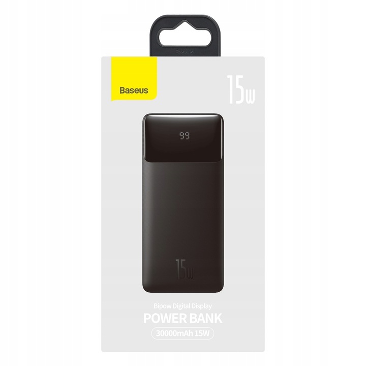 OGROMNY POWERBANK BASEUS 30000MAH 15W PD 3x USB USB-C BEZPIECZNY CE ROHS
