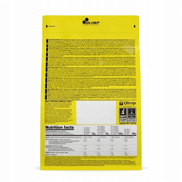 BIAŁKO WHEY wpc Olimp 100 % protein complex 700 g - smak dubajska czekolada