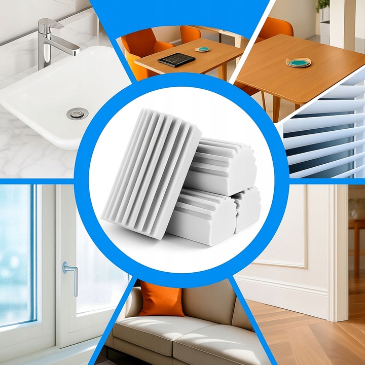 MAGICZNE GĄBKI do Kurzu Luster Szkła Naczyń Mebli Damp Usuwa Brud 4