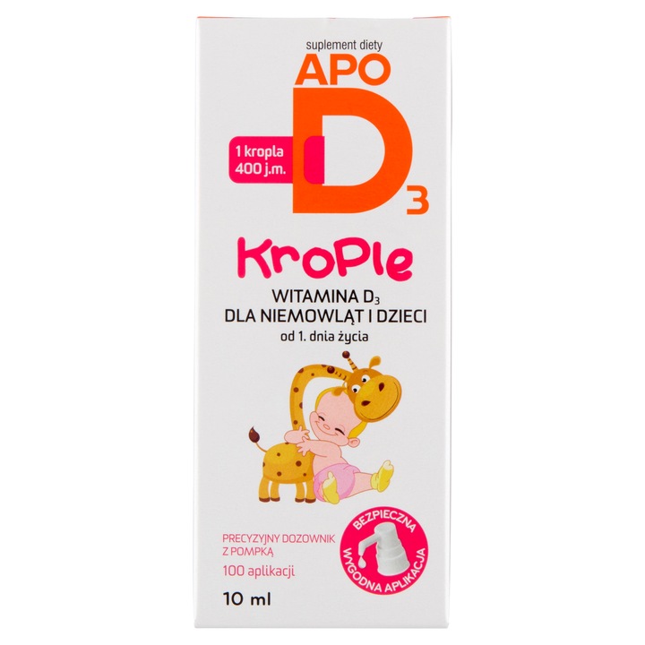 ApoD3 Krople Witamina D3 400 j.m. Odporność 10ml