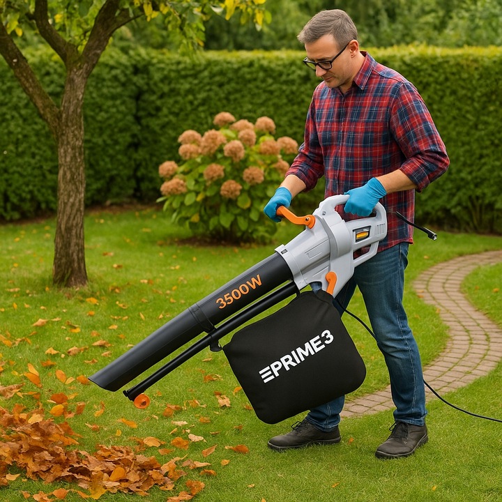 MOCNY ODKURZACZ DO LIŚCI 3500 W DMUCHAWA OGRODOWA 3w1 DMUCHAWA