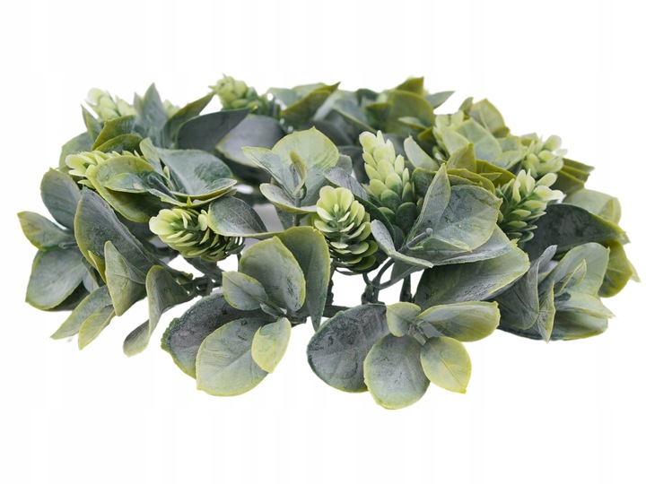 WIANEK GĘSTY BOHO NA STÓŁ ŚLUB WESELE DEKORACYJNE WIANKI Z LIŚCMI