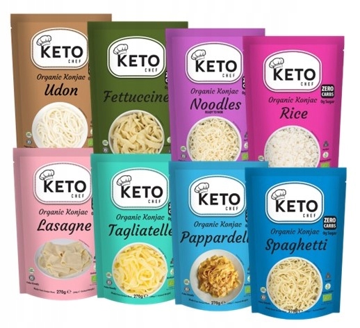 Makaron konjac KETO CHEF zestaw 8 szt. 8x270g