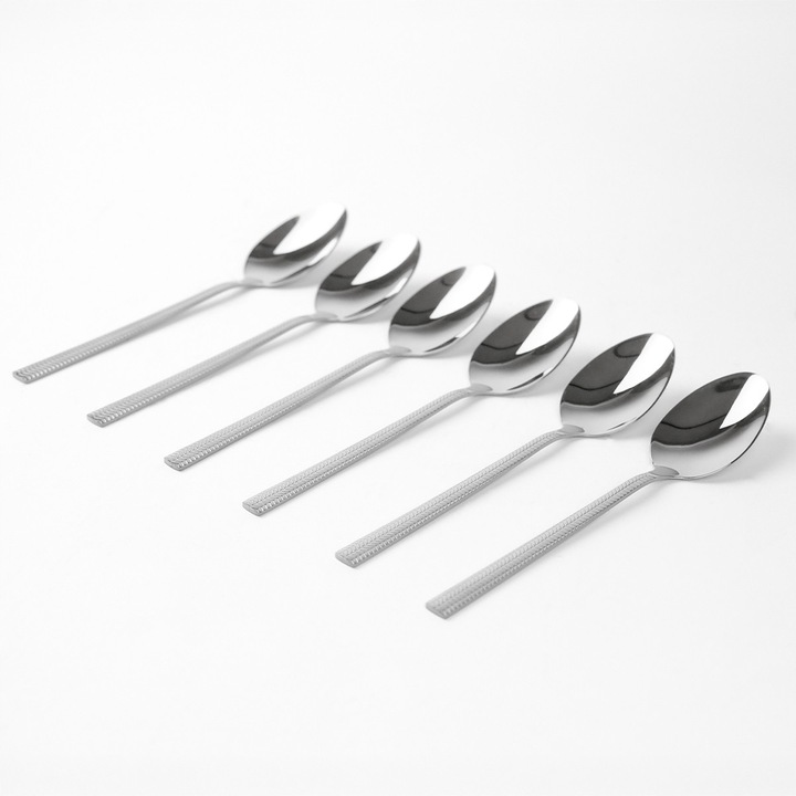 Komplet sztućców zestaw sztućców sztućce dla 6 OS JAGNA SREBRNE 24-elementy