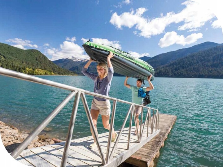 Kajak 2os. Challenger K2 Intex 68306 Pompka Wiosła Dwuosobowy MODEL 2024