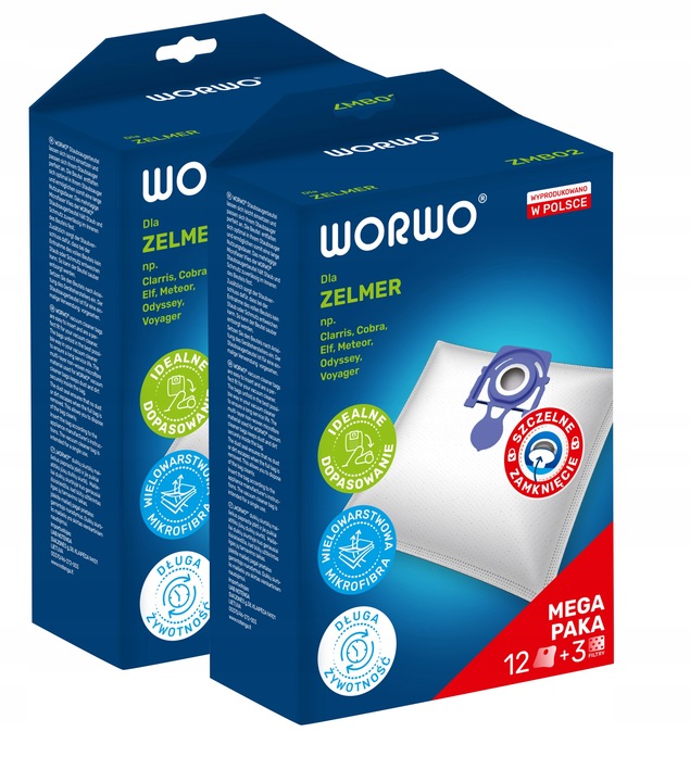 24x WORKI DO ODKURZACZA ZELMER ODYSSEY ELF METEOR WORWO ZMB02K +