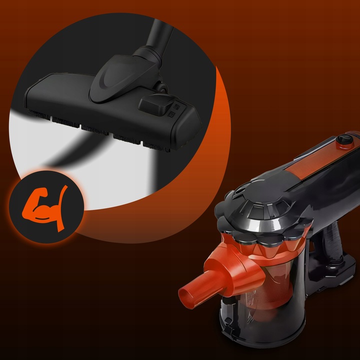 ODKURZACZ PIONOWY RĘCZNY CYKLONOWY BEZWORKOWY MOCNY 650W 5W1 PORĘCZNY