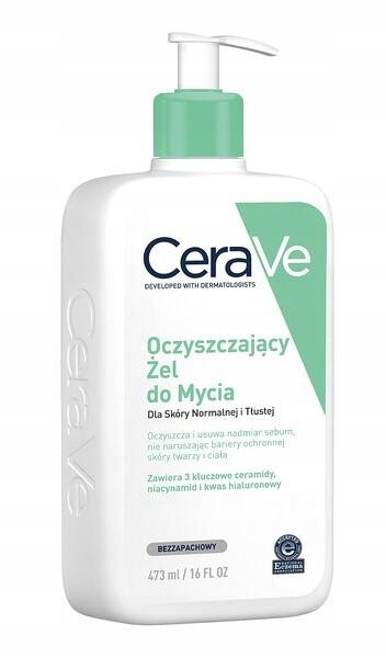 CERAVE Oczyszczający żel do mycia skóra normalna mieszana i tłusta 473 ml