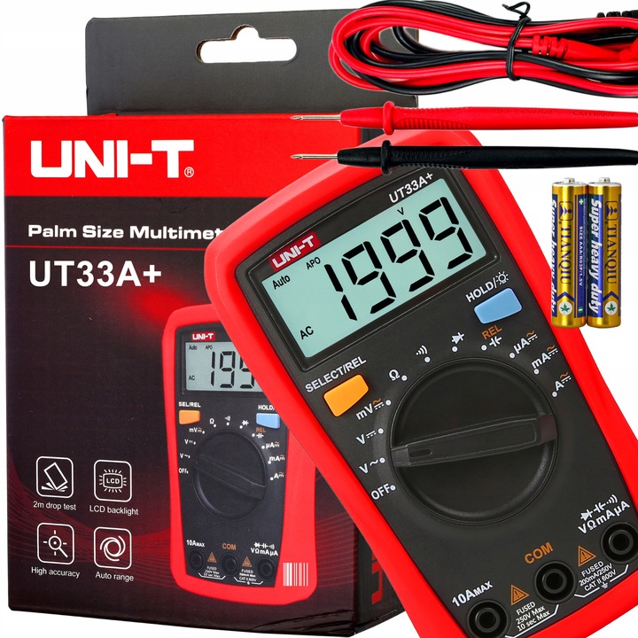 AUTOMATYCZNY Miernik PRĄDU NAPIĘCIA UT33A+