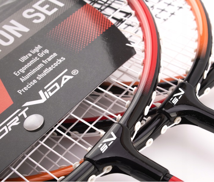 ZESTAW PRO DO BADMINTONA RAKIETKI LOTKA BADMINTON SPORTVIDA