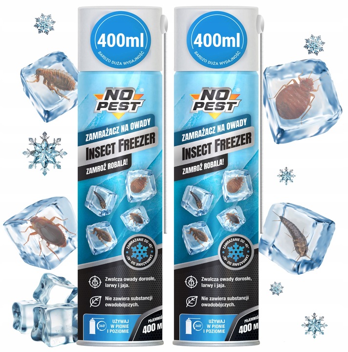 ŚRODEK PREPARAT NA PLUSKWY JAJA PLUSKIEW WSZY RYBIKI ZAMRAŻACZ NO PEST