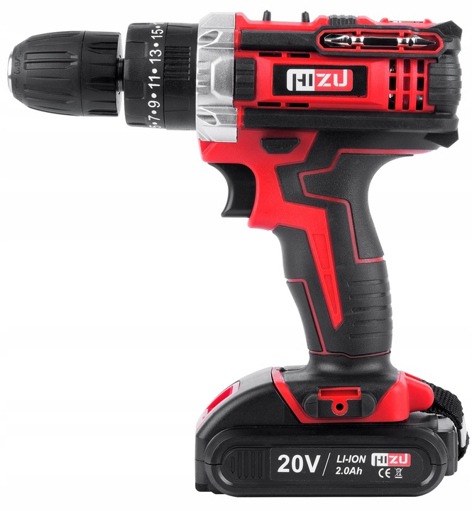 WIERTARKO WKRĘTARKA UDAROWA Z UDAREM ZESTAW NARZĘDZI +2xAKU +BITY