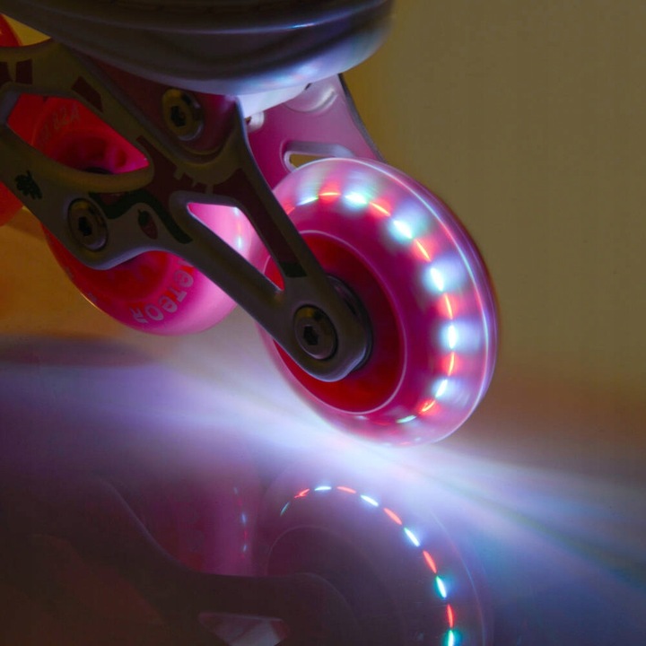 Rolki 4w1 LED Łyżwy Wrotki Rolko-Wrotki regulowane Meteor rozmiar M 34-37